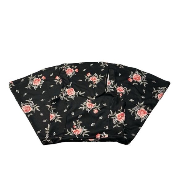 H&M Divided | Women’s Black Roses Floral Mini Tank Dress Size 6 - Picture 8 of 8